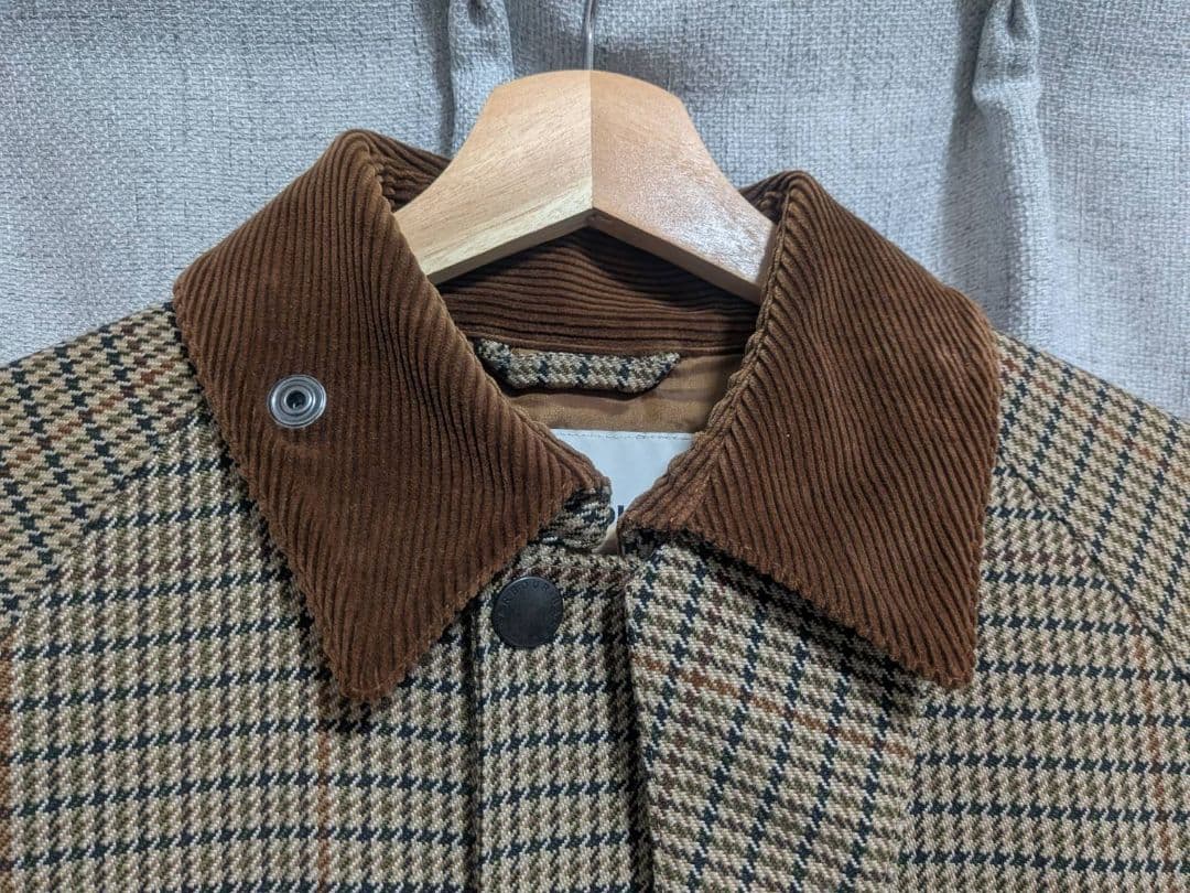 Barbour チェック柄ロングコート