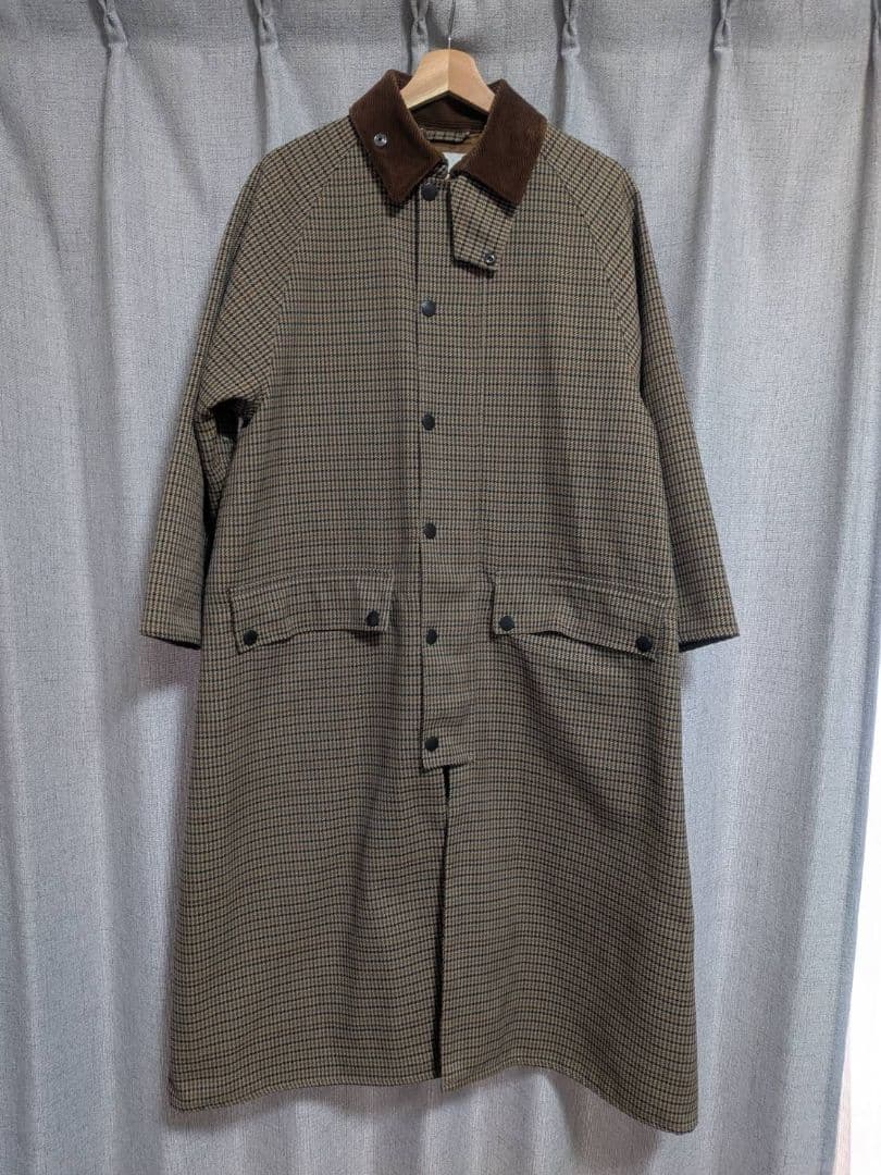 Barbour チェック柄ロングコート