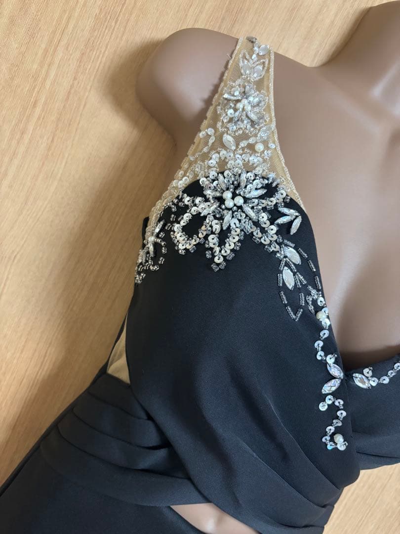 35812＊IRMA＊ウエストカットクロスドレスbkM