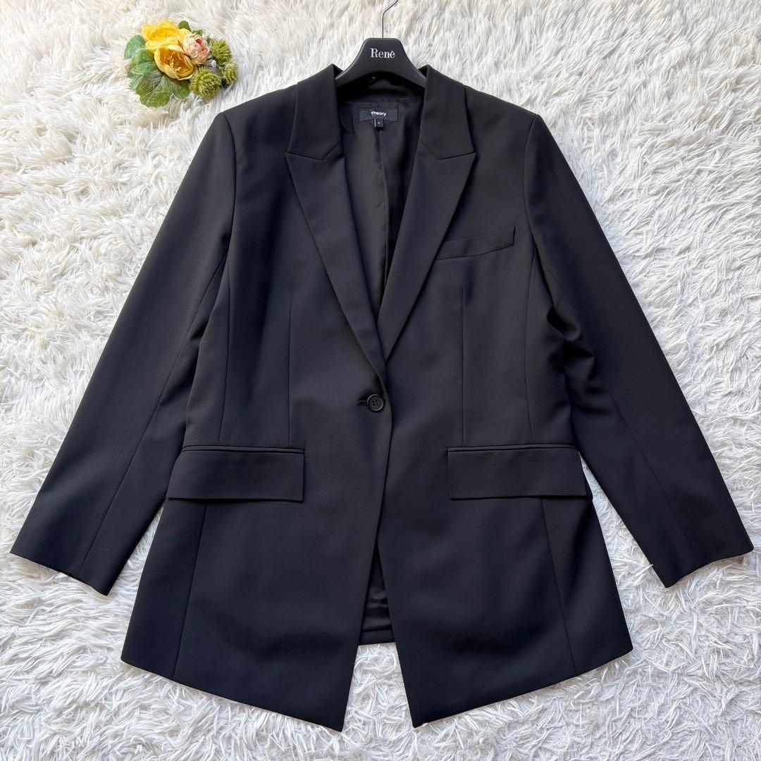 未使用級 23年♡セオリー テーラードジャケット ブラック 6 定価4.6万円