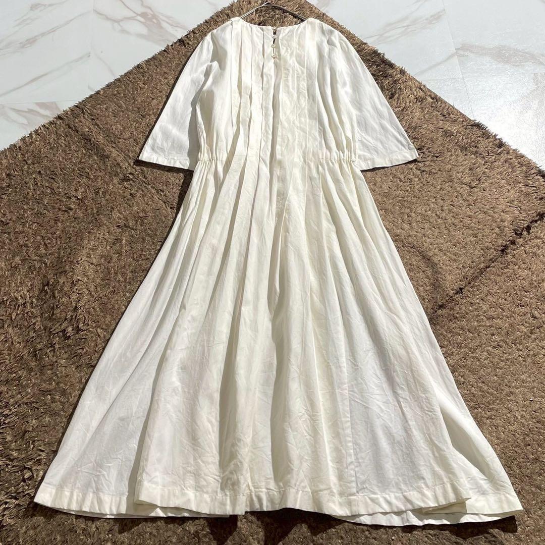 タグ付✨ミナペルホネン pilli シルク フレアスリーブ ギャザーワンピース