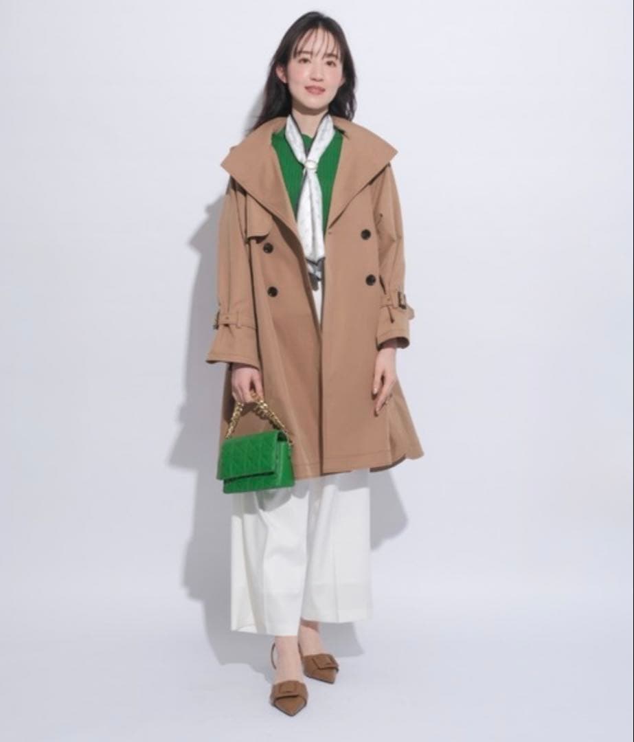 【新品】ジャスグリッティーレディAライントレンチ　キャメル　M