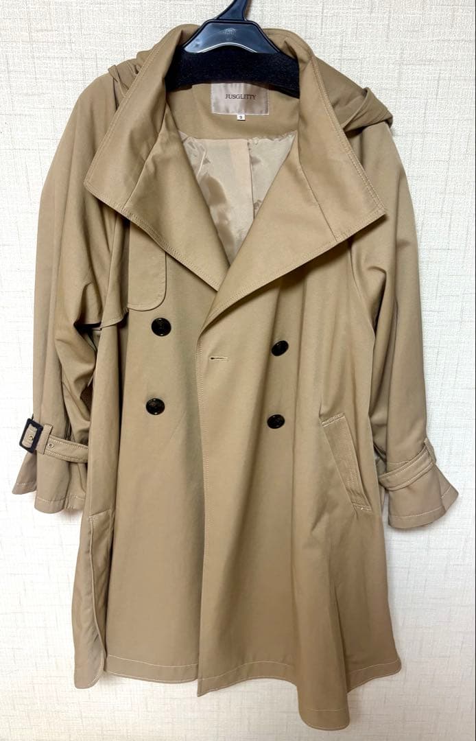 【新品】ジャスグリッティーレディAライントレンチ　キャメル　M