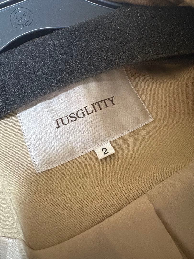 【新品】ジャスグリッティーレディAライントレンチ　キャメル　M