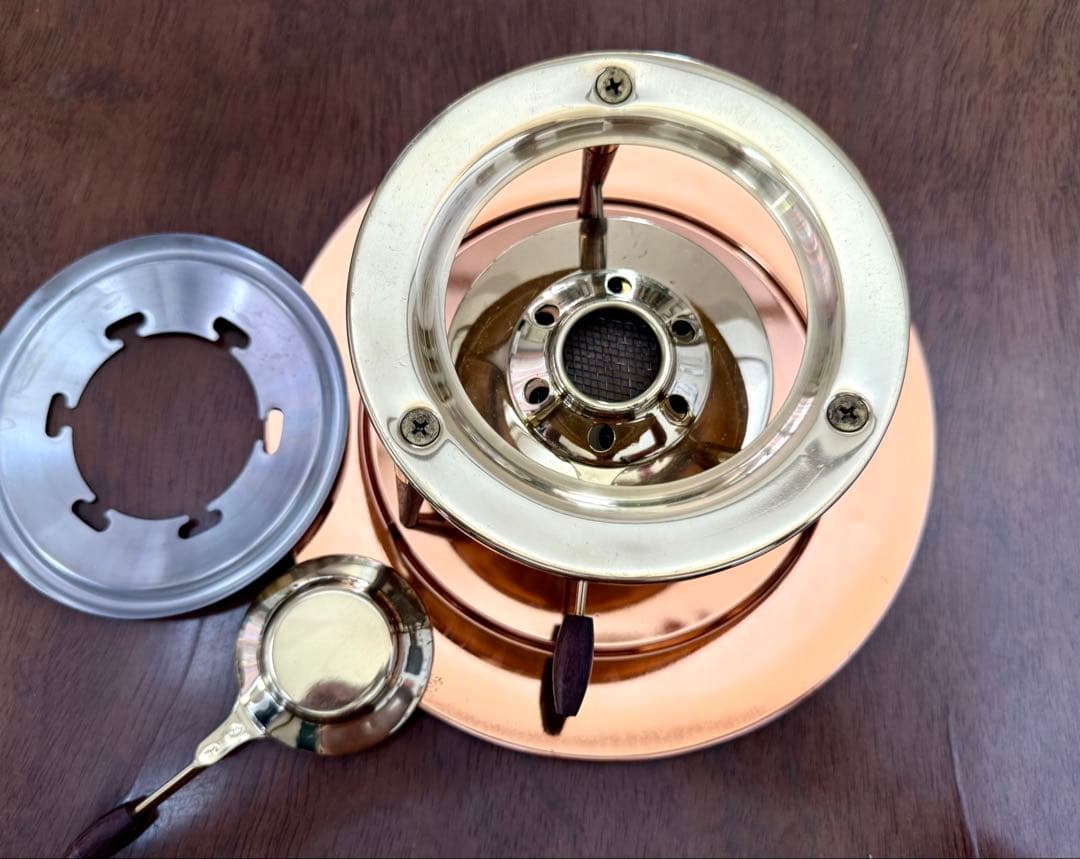 ヴィンテージSOLID BRASS アルコーバーナー&トレーセット