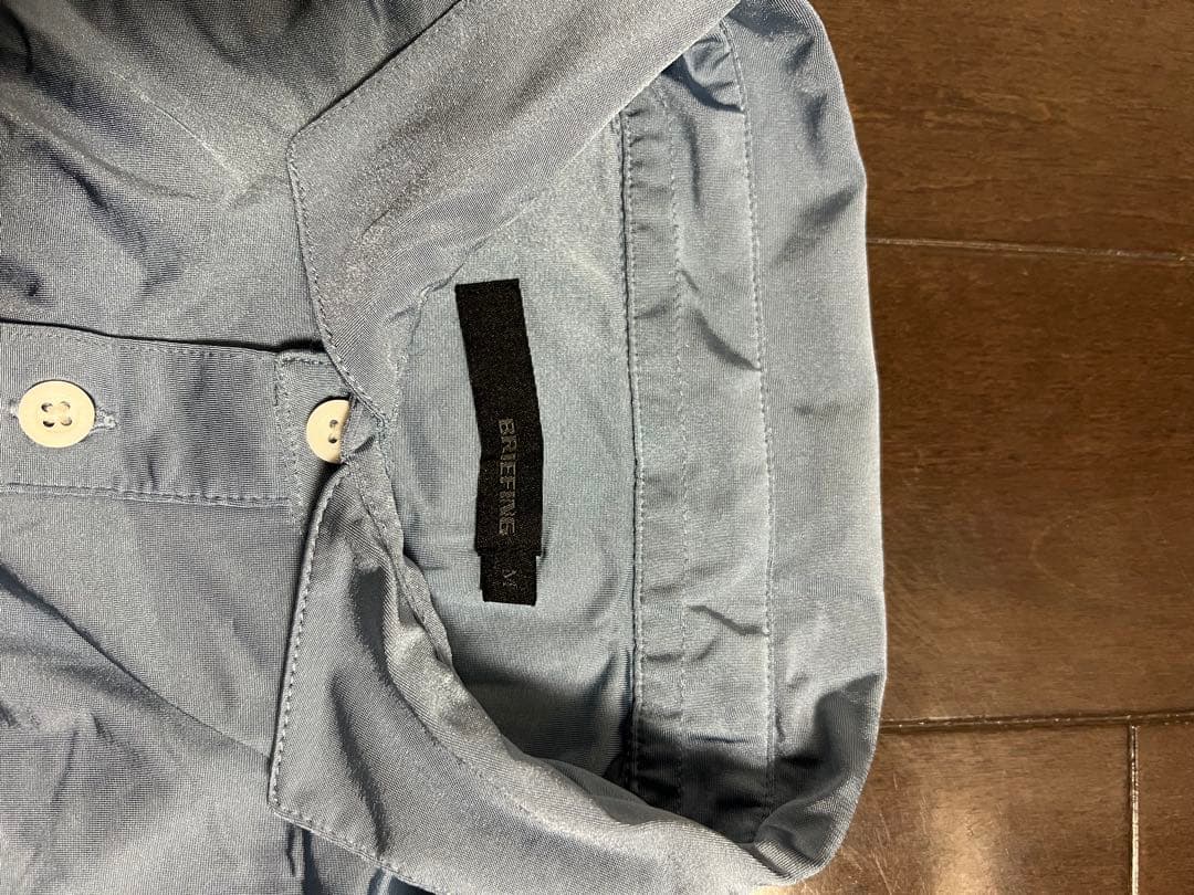 BRIEFING ライトブルーポロシャツ