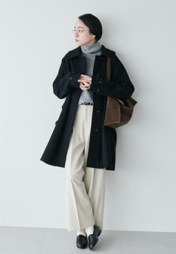 北欧暮らしの道具店バックベルトのウールコート / foufouコラボ