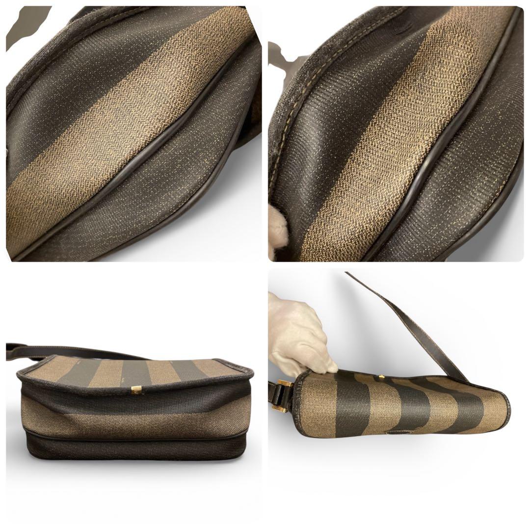 【極美品】FENDI ショルダーバッグ ヴィンテージ ペカン柄 ロゴ金具