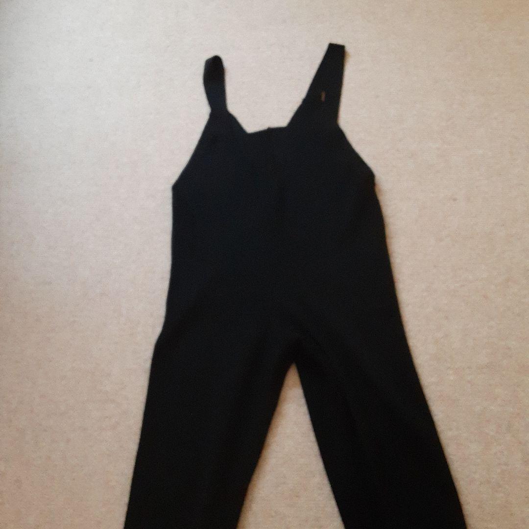 pelleqブラックニットサロペット