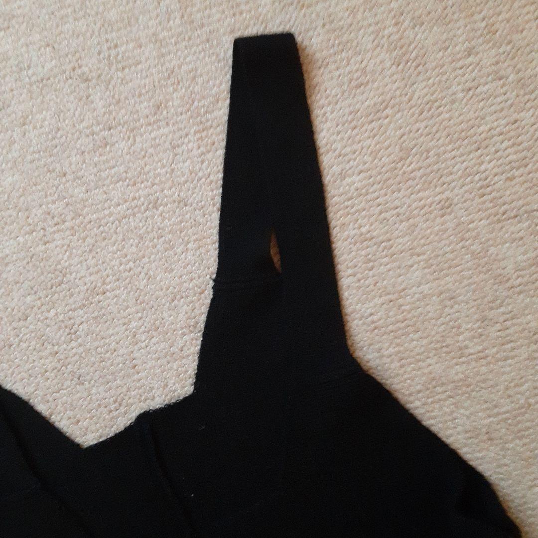 pelleqブラックニットサロペット