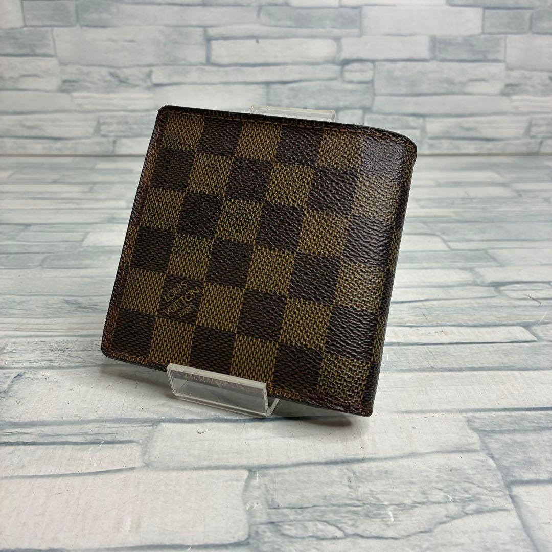 美品　55 LOUIS VUITTON ルイヴィトン　ダミエ　二つ折り財布