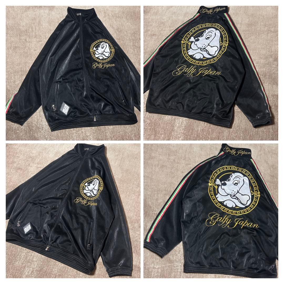 美品　GALFY 大型犬　ジャージ　セットアップ　サイドライン　金ロゴ　XL