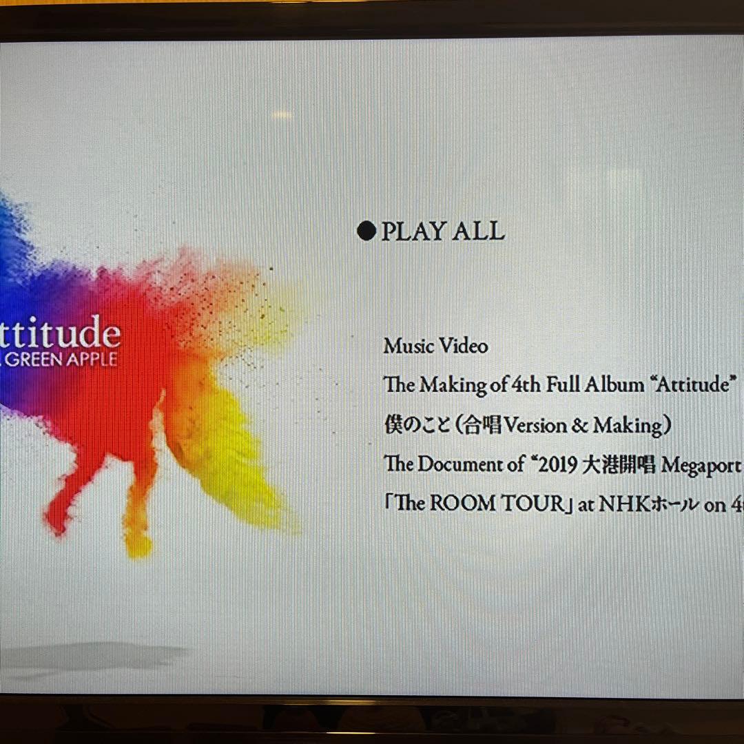 初回限定版　Mrs. GREEN APPLE 「Attitude」おまけ付き