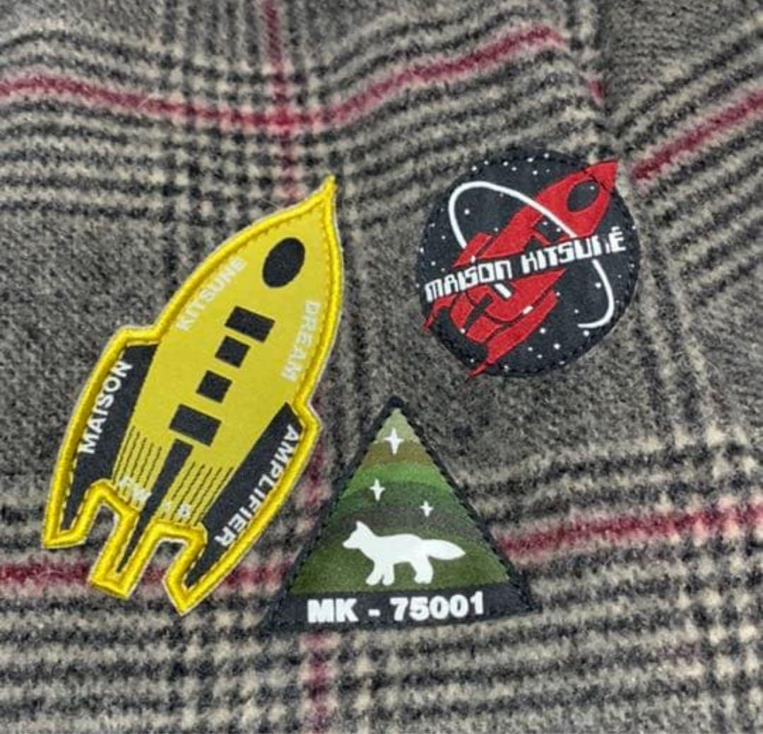 メゾンキツネ 18AW CHECK WOOLEN TEDDY Sサイズ