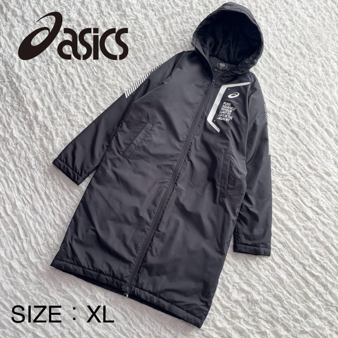 【新品未使用】 アシックス 現行モデル ベンチコート ロゴプリント