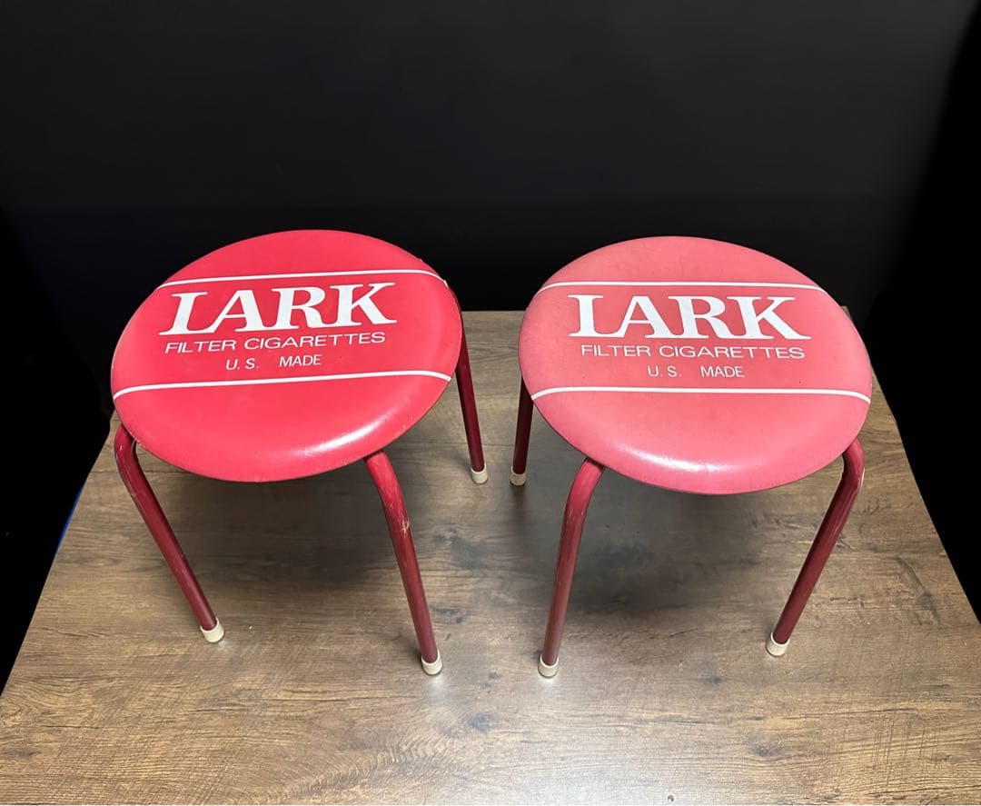 昭和レトロ レアヴィンテージ　LARK 丸椅子 スタッキングスツール 2脚セット