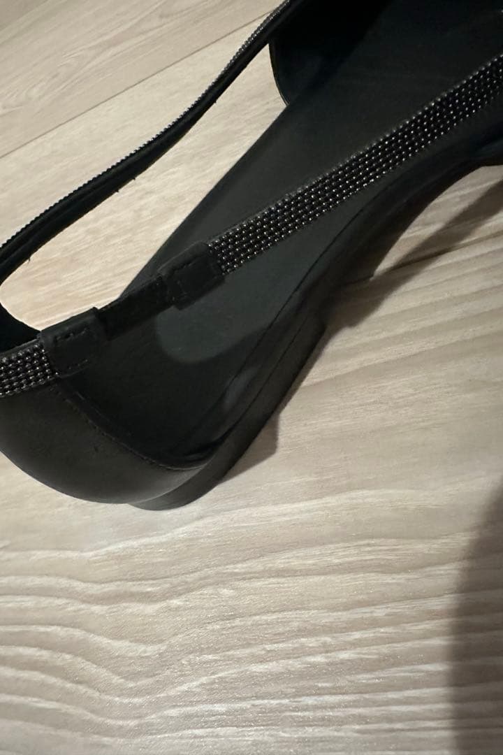 BRUNELLO CUCINELLI ブラックフラットシューズ 38