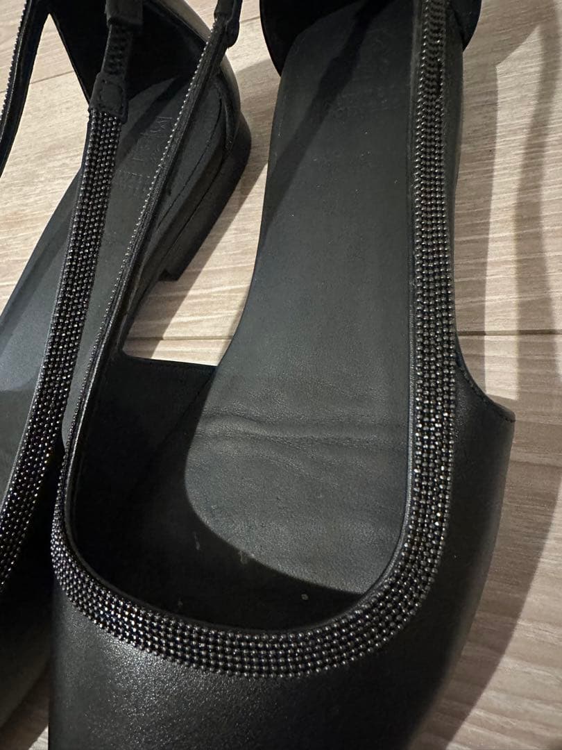 BRUNELLO CUCINELLI ブラックフラットシューズ 38