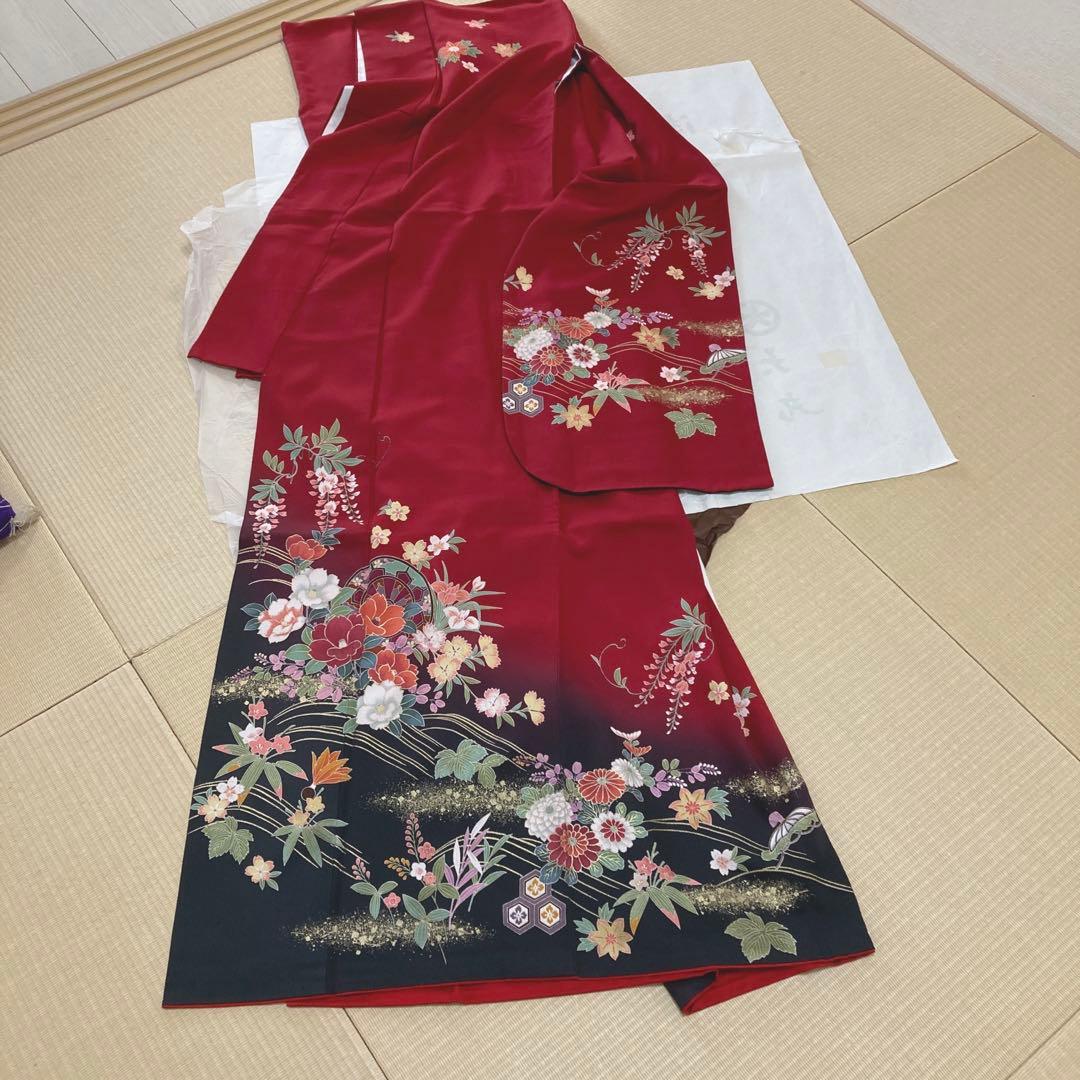 振袖　成人式　7点セット帯、小物付き