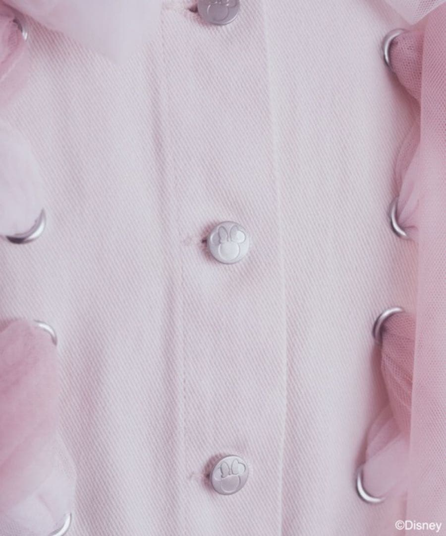 新品★タグ付き　アリーム　ミニーリボンデニムジャケット　ピンク