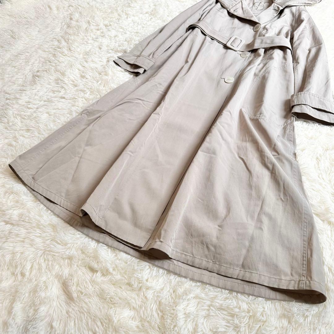 極美品 ジョルジオアルマーニ ベージュ フード付きロングコート 38