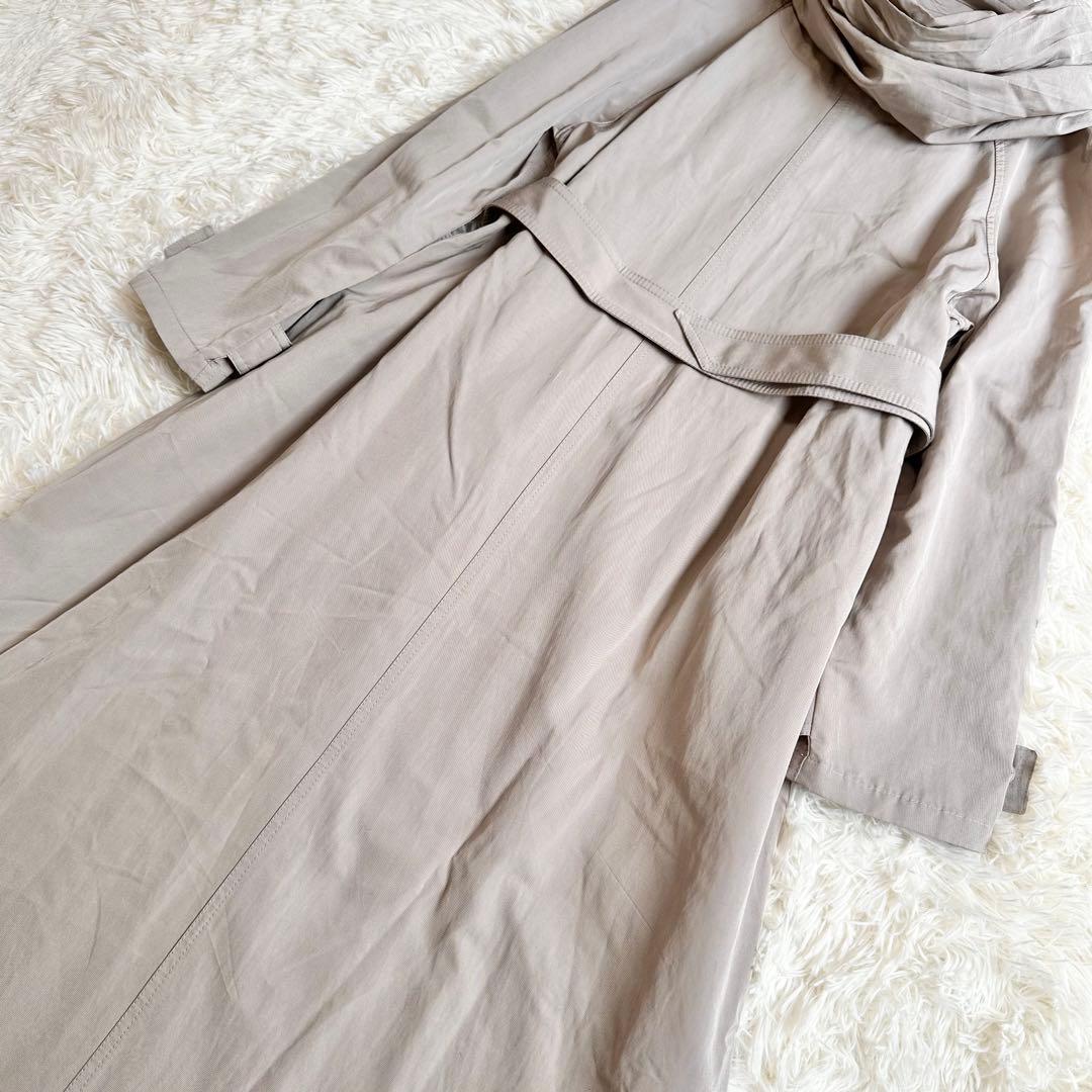 極美品 ジョルジオアルマーニ ベージュ フード付きロングコート 38