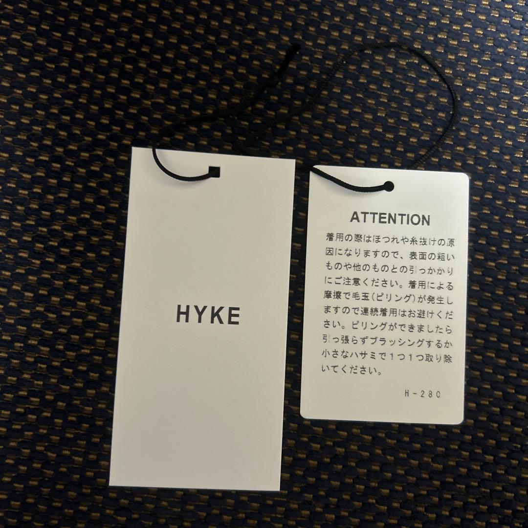 HYKEウールフリンジベスト黒