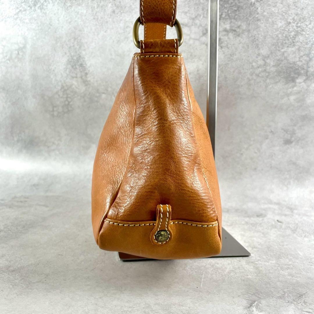 イルビゾンテ　2way ショルダーバッグ　ブラウン ヌメ革　ロゴ