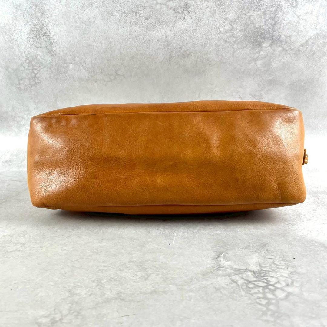 イルビゾンテ　2way ショルダーバッグ　ブラウン ヌメ革　ロゴ