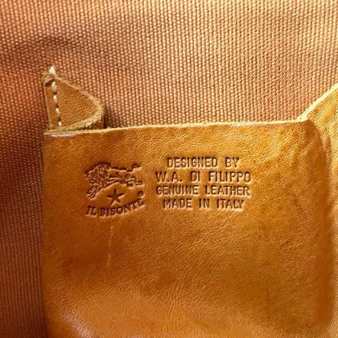 イルビゾンテ　2way ショルダーバッグ　ブラウン ヌメ革　ロゴ