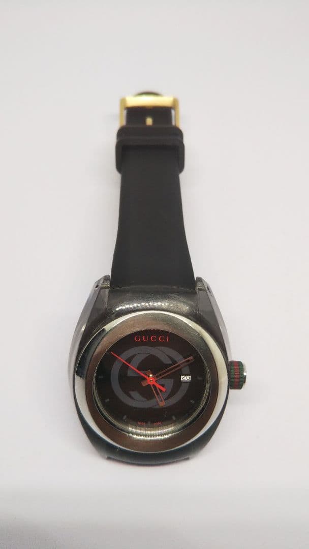 【稼働品】GUCCI ラバーベルト ブラック