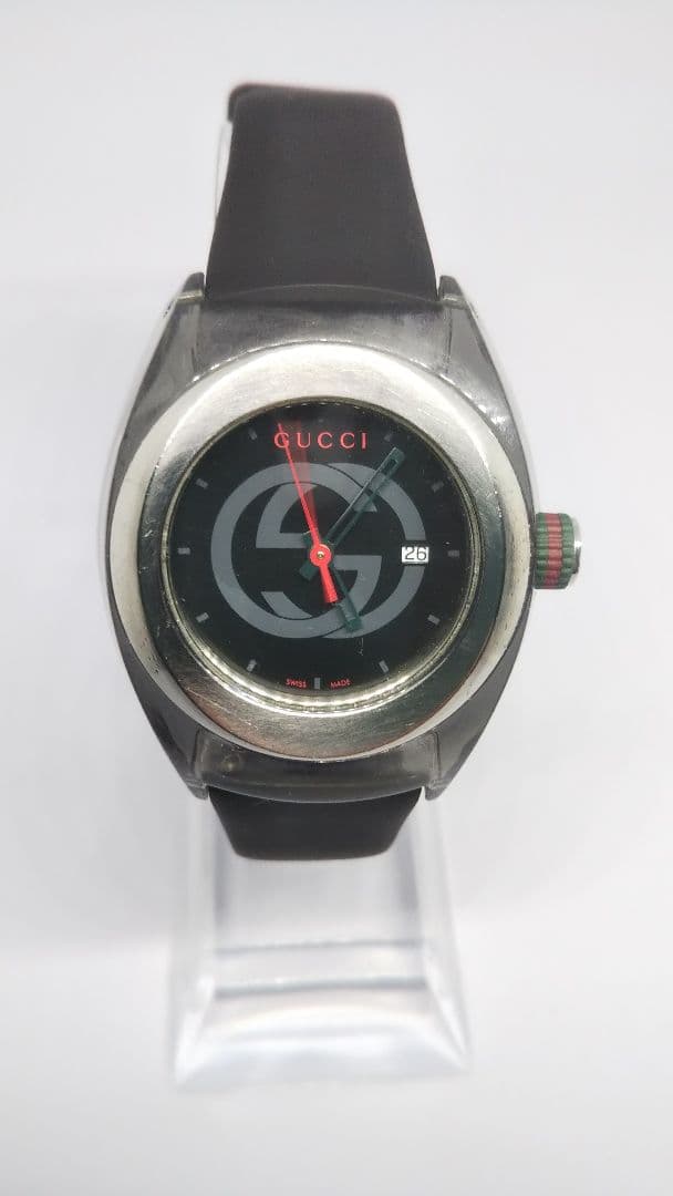 【稼働品】GUCCI ラバーベルト ブラック