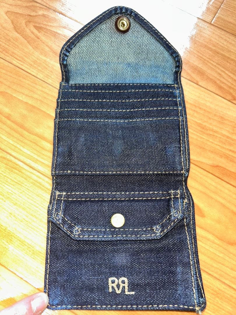 RRL デニム 二つ折り財布 ダークブルー 美品