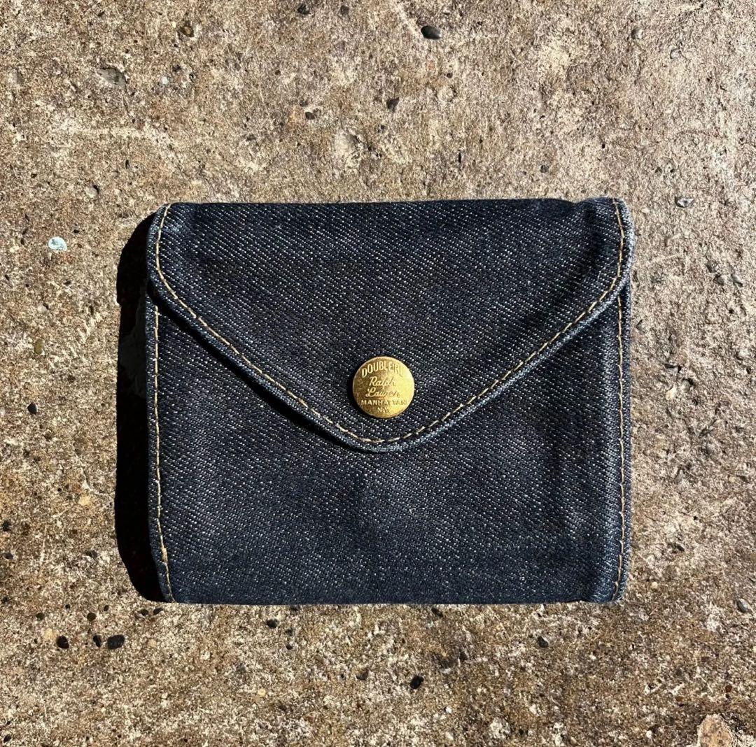 RRL デニム 二つ折り財布 ダークブルー 美品