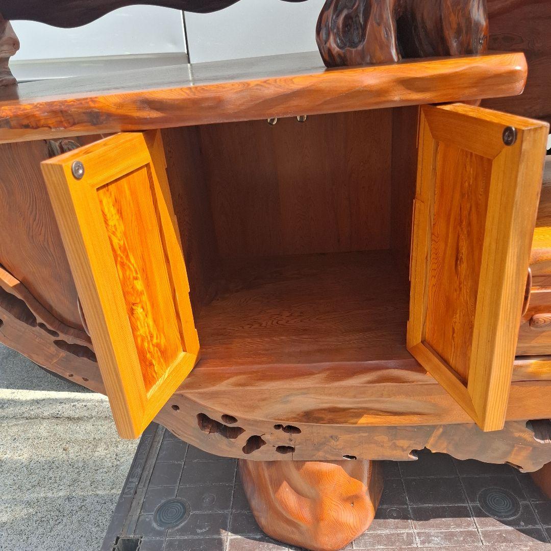 屋久杉輪切り飾り棚