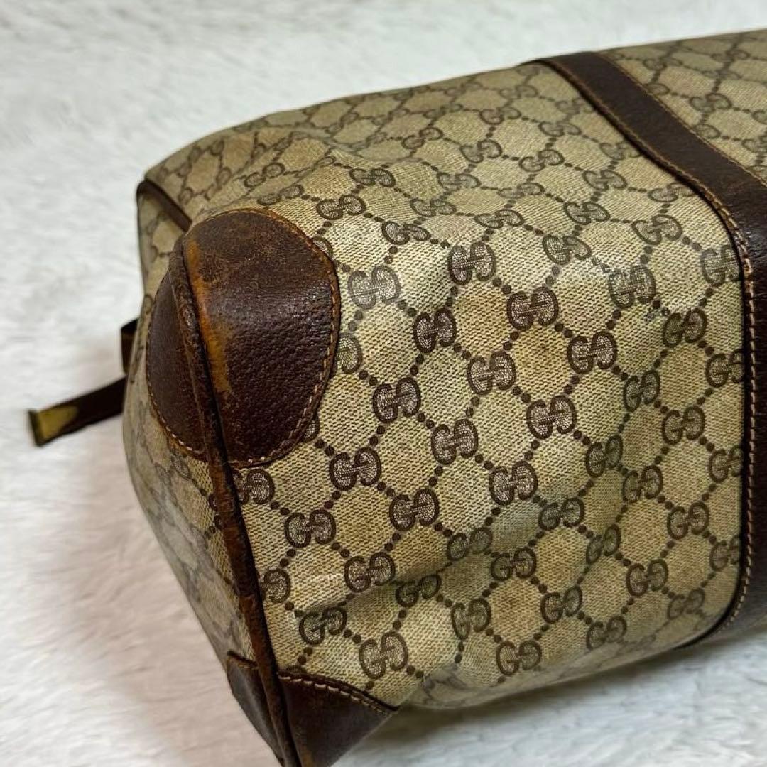 良品✨オールドグッチ GGスプリーム ボストンバッグ PVC 大容量 旅行 ハン