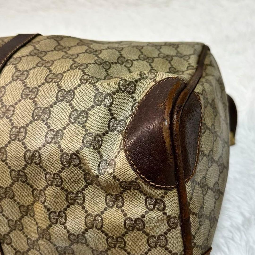 良品✨オールドグッチ GGスプリーム ボストンバッグ PVC 大容量 旅行 ハン