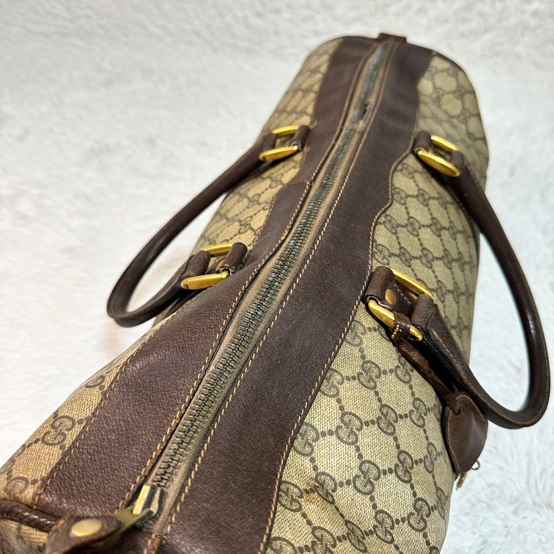 良品✨オールドグッチ GGスプリーム ボストンバッグ PVC 大容量 旅行 ハン