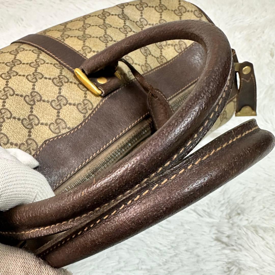 良品✨オールドグッチ GGスプリーム ボストンバッグ PVC 大容量 旅行 ハン