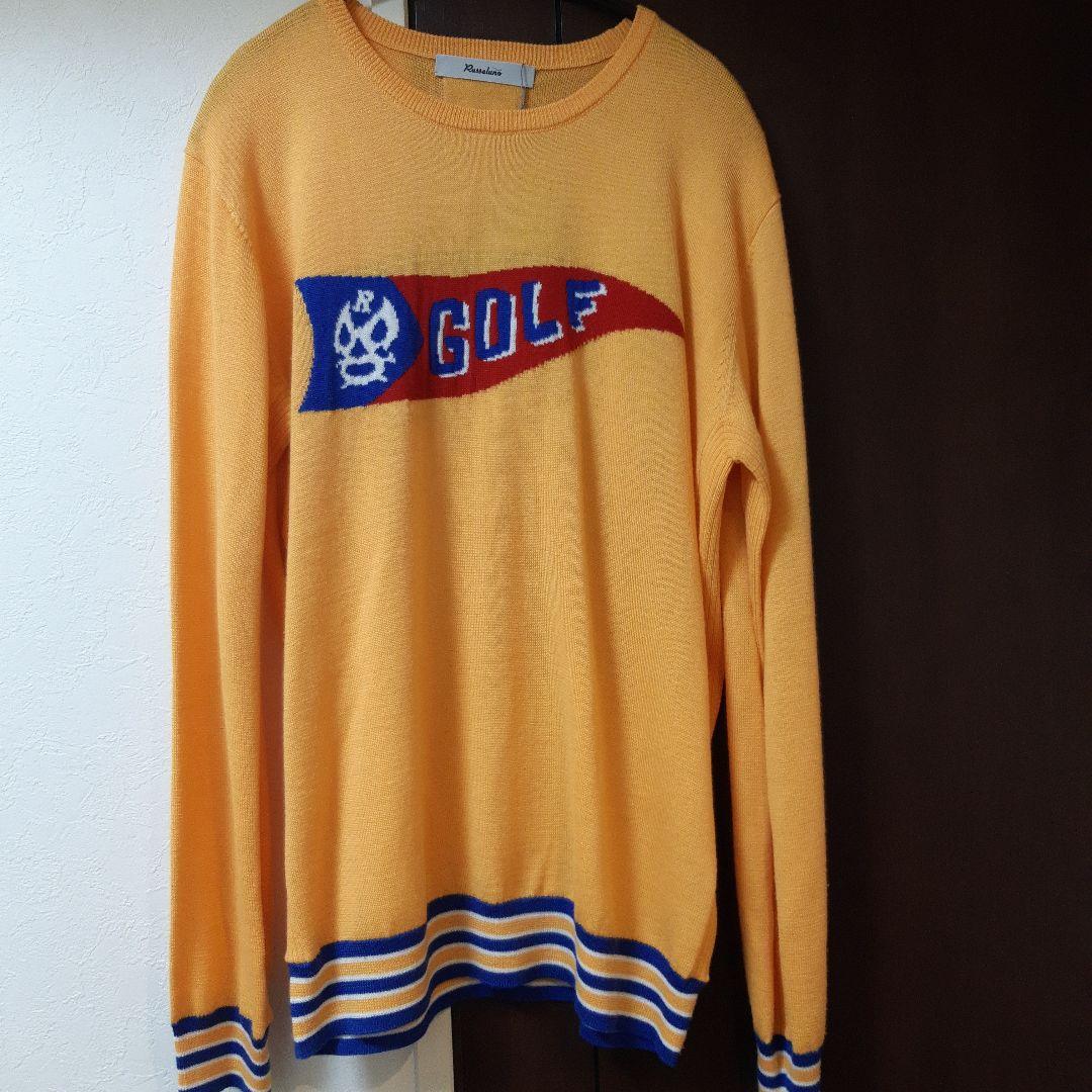 新品ラッセルノ　Russeluno Golfハイゲージニットセータ定価30800