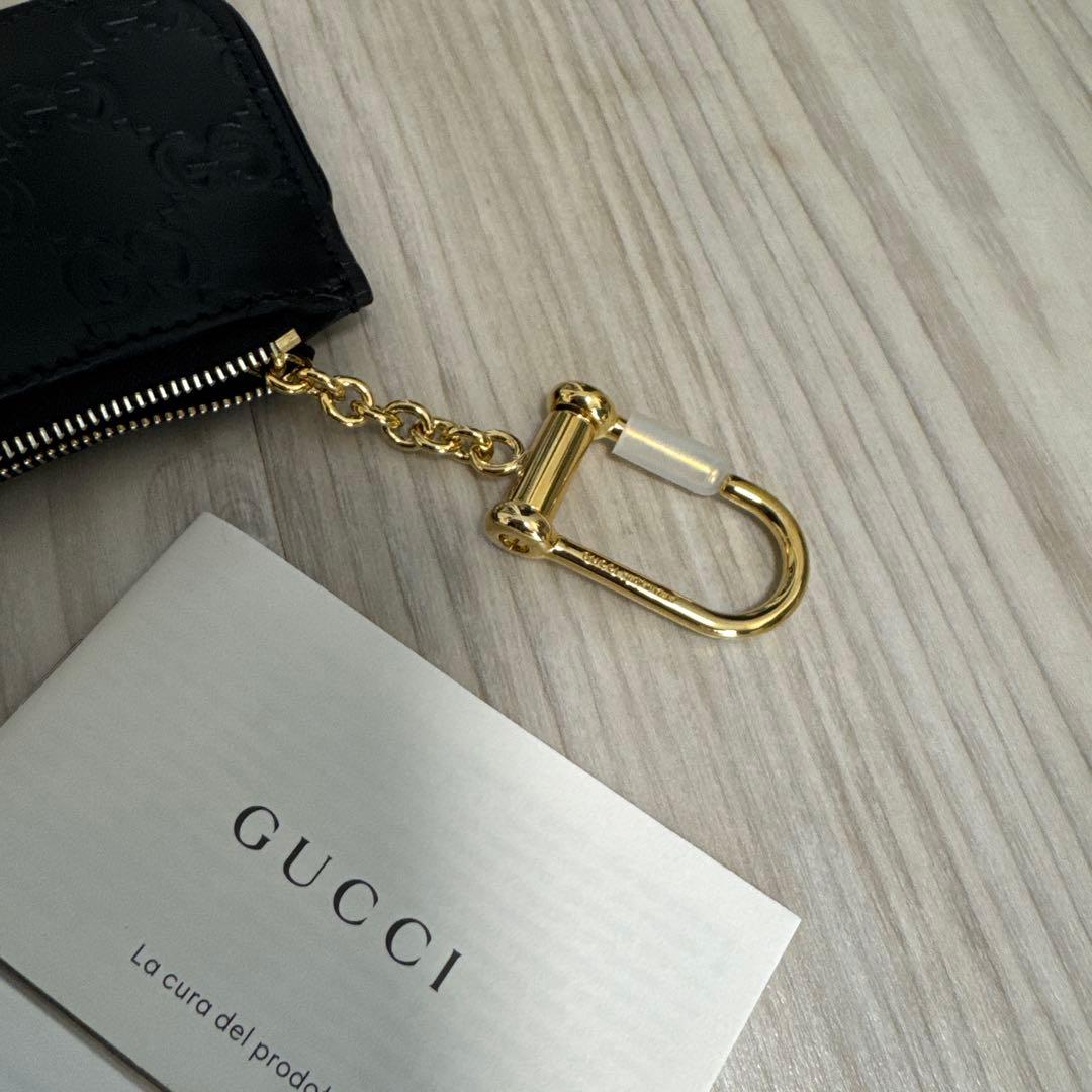 Gucci ブラック レザー キーケース