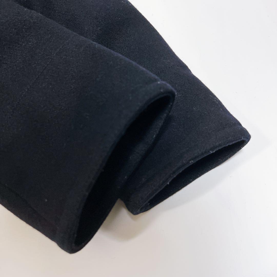 《美品》DoubleRL ウールピーコート 10ボタン ダークネイビー XS