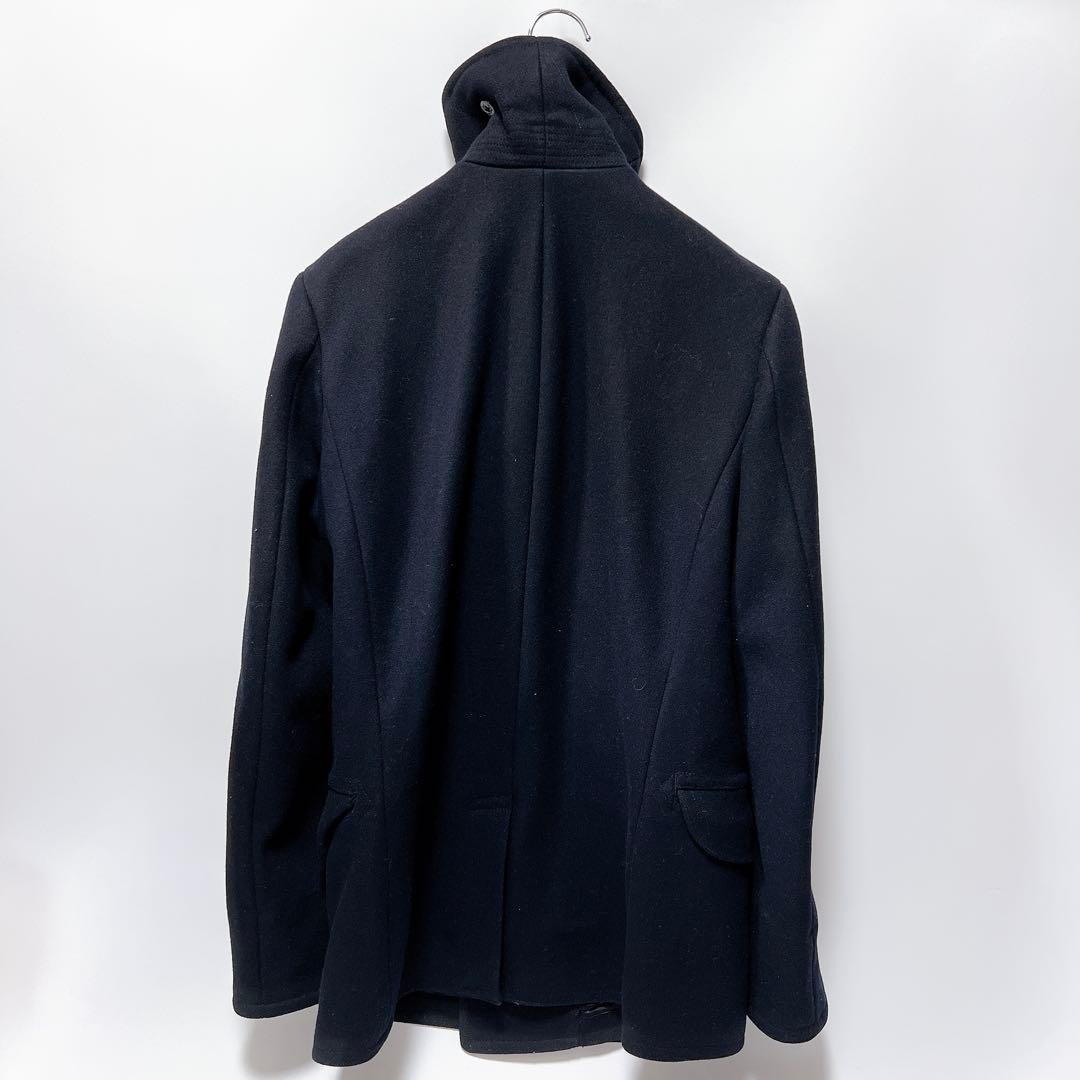 《美品》DoubleRL ウールピーコート 10ボタン ダークネイビー XS