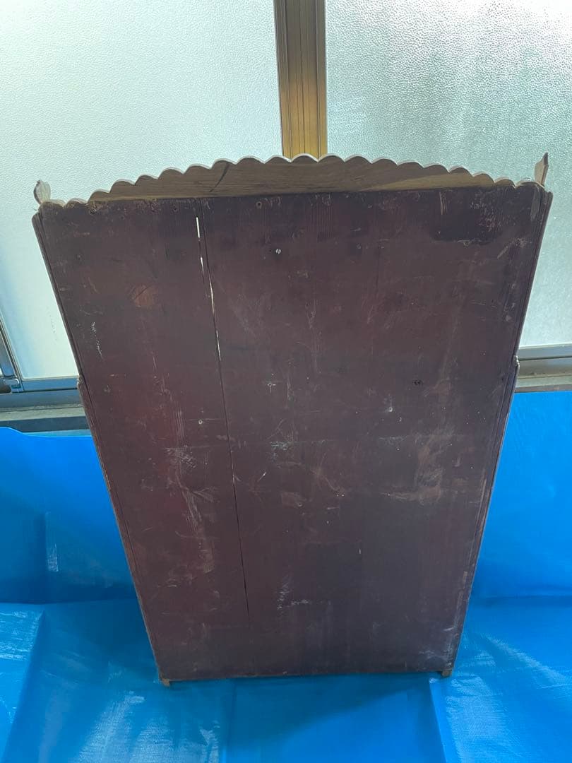 【レトロ】木製ガラス扉キャビネット