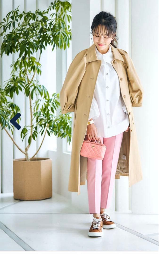 マーロンエノンフィ美品ボリュームパフトレンチコートyori heveオーガへイヴ