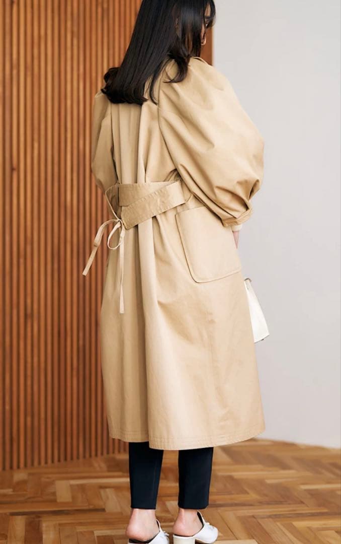 マーロンエノンフィ美品ボリュームパフトレンチコートyori heveオーガへイヴ