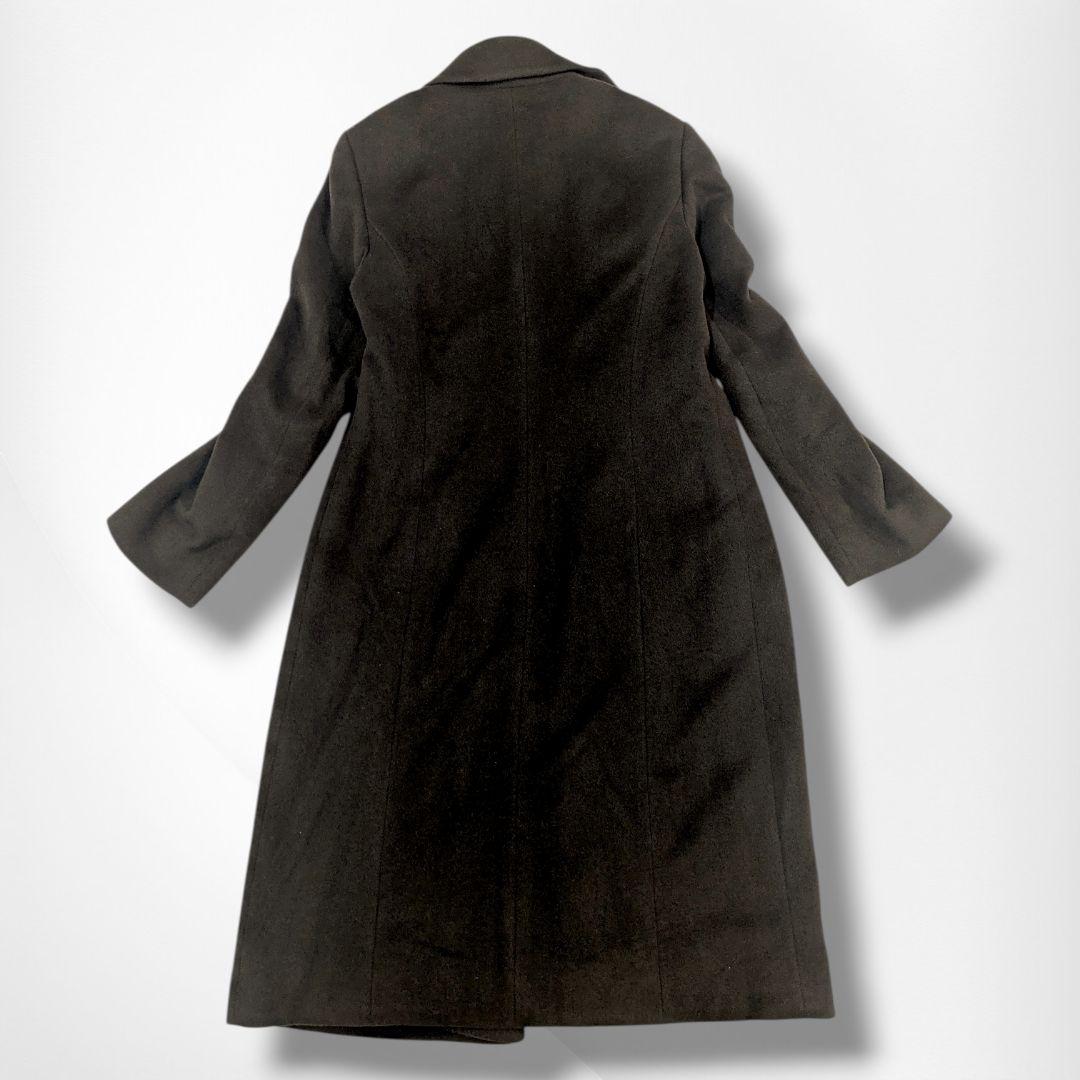 バーバリーロンドン♡アンゴラ チェスター コート 40 ブラウン 内ノバチェック