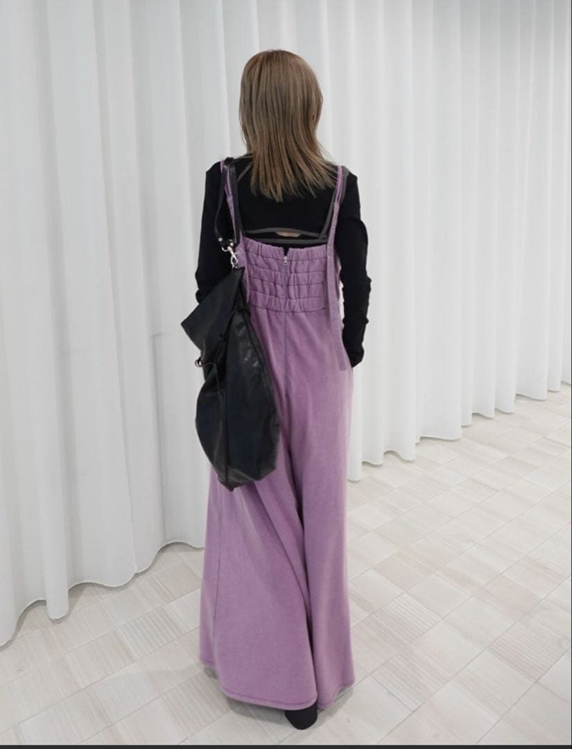 サロペット・オーバーオール・オールインワン AMERI DENIM LIKE VOLUME CAMI ROMPERS