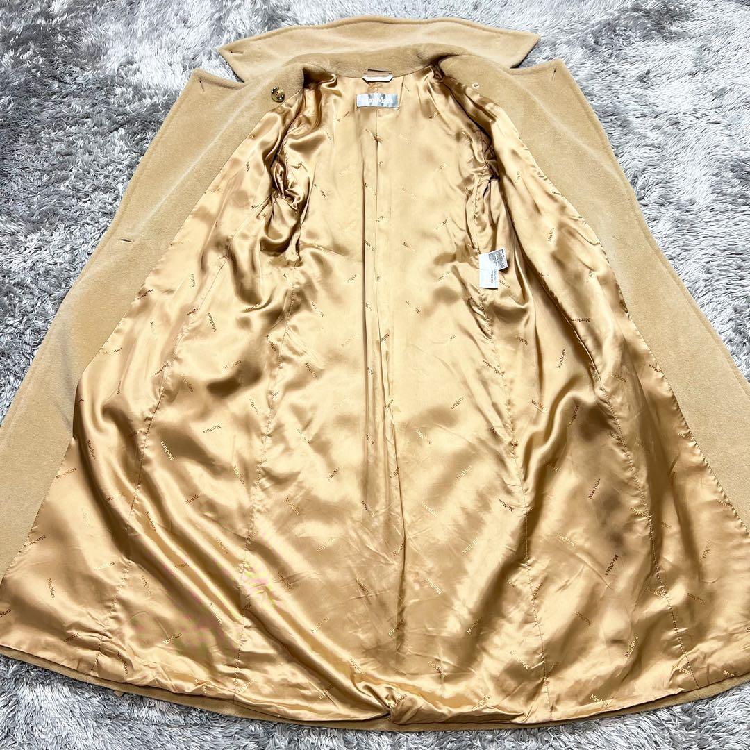 美品 Max Mara マニュエラ ロングコート アンゴラ L相当 キャメル