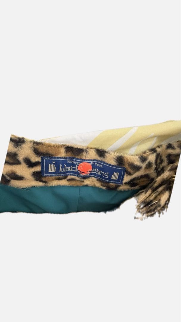 black means レオパード巻きスカート ポーチ付き